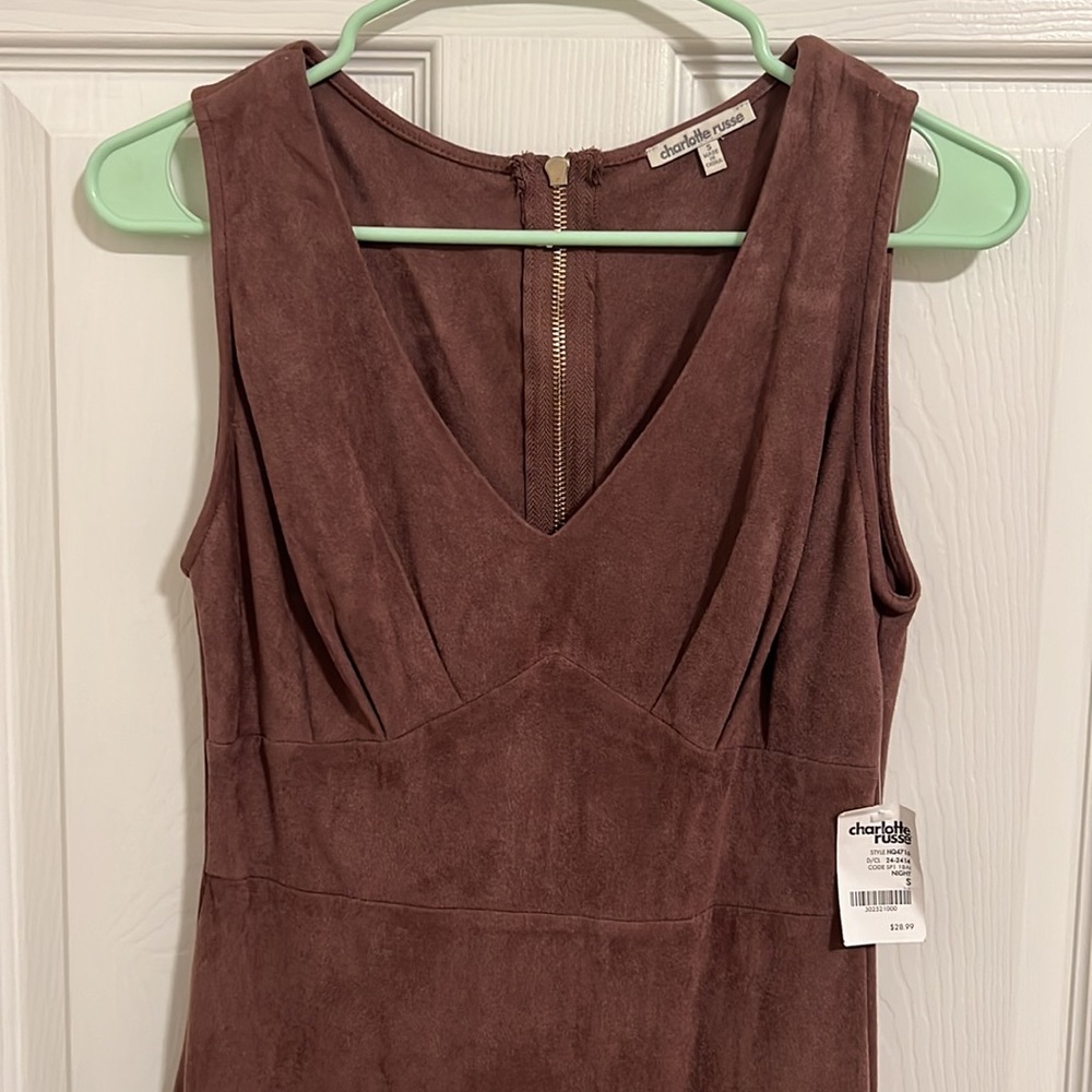 NWT Charlotte Russe suede dress - Picture 2 of 5